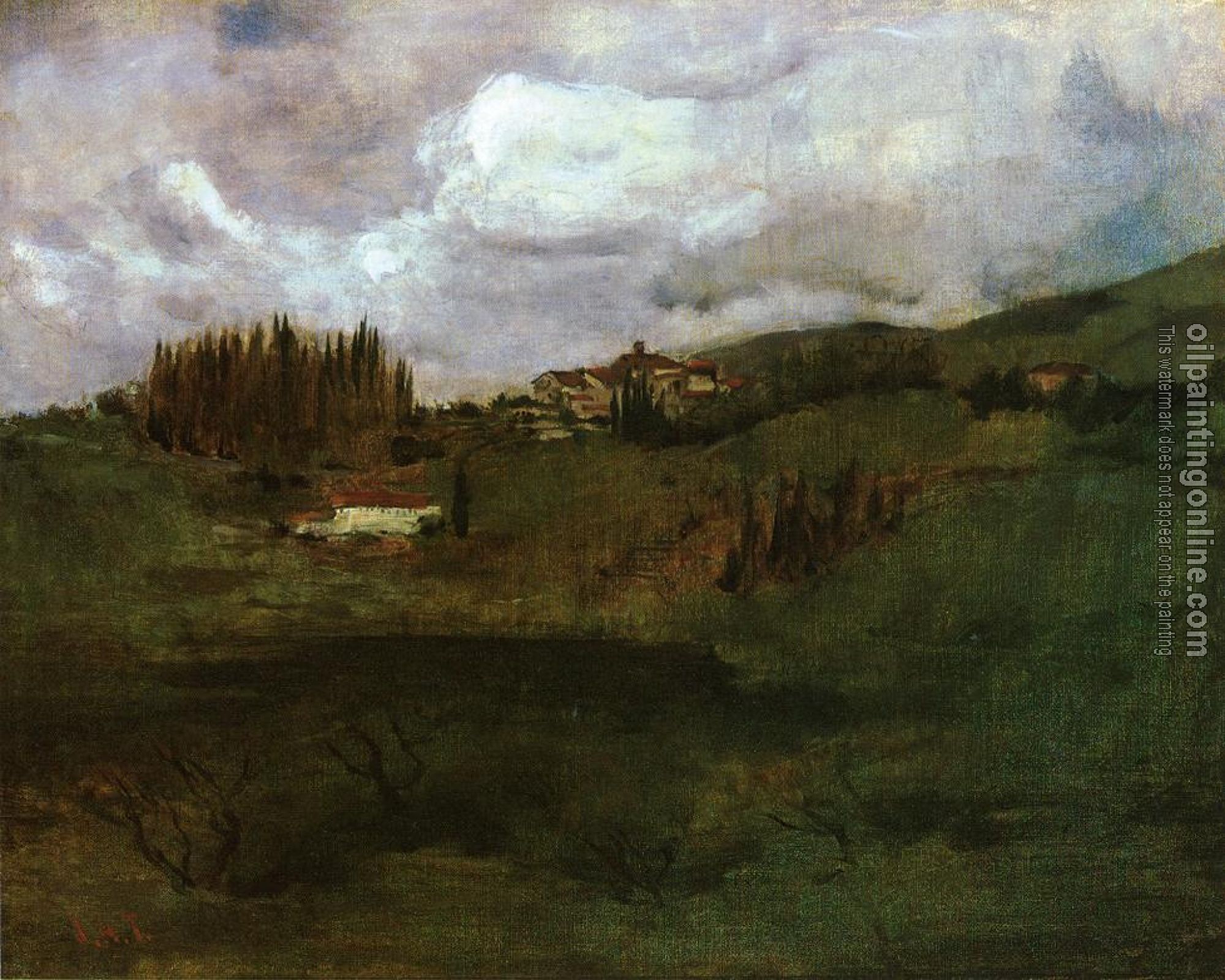 John Henry Twachtman - Tuscan Landscape